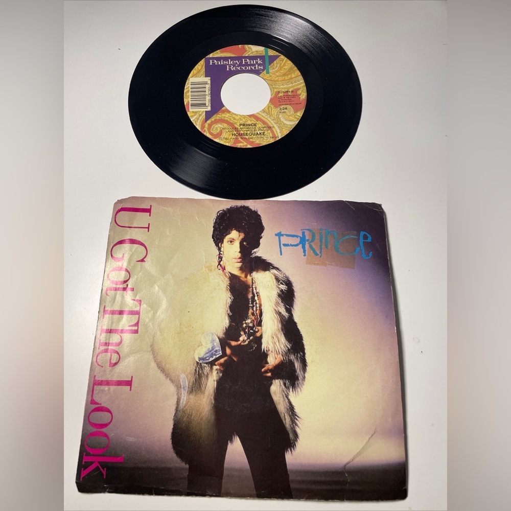 PRINCE  " U GOT THE LOOK "  45 rpm 7 inch RECORD w/PICTURE SLEEVE